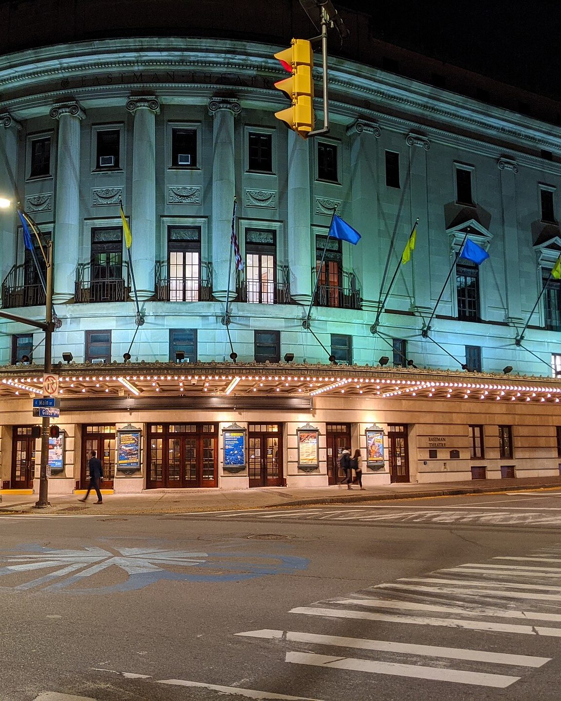 East Avenue in Rochester at dusk
